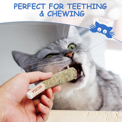 Nocciola 3 Pack Pre-Roll Catnip Kicker Cat Toy, Organic Catnip-Filled Plush Rolls with Crinkle & Chew Texture, Bunny Kick Teething Toy for Cats of All Ages